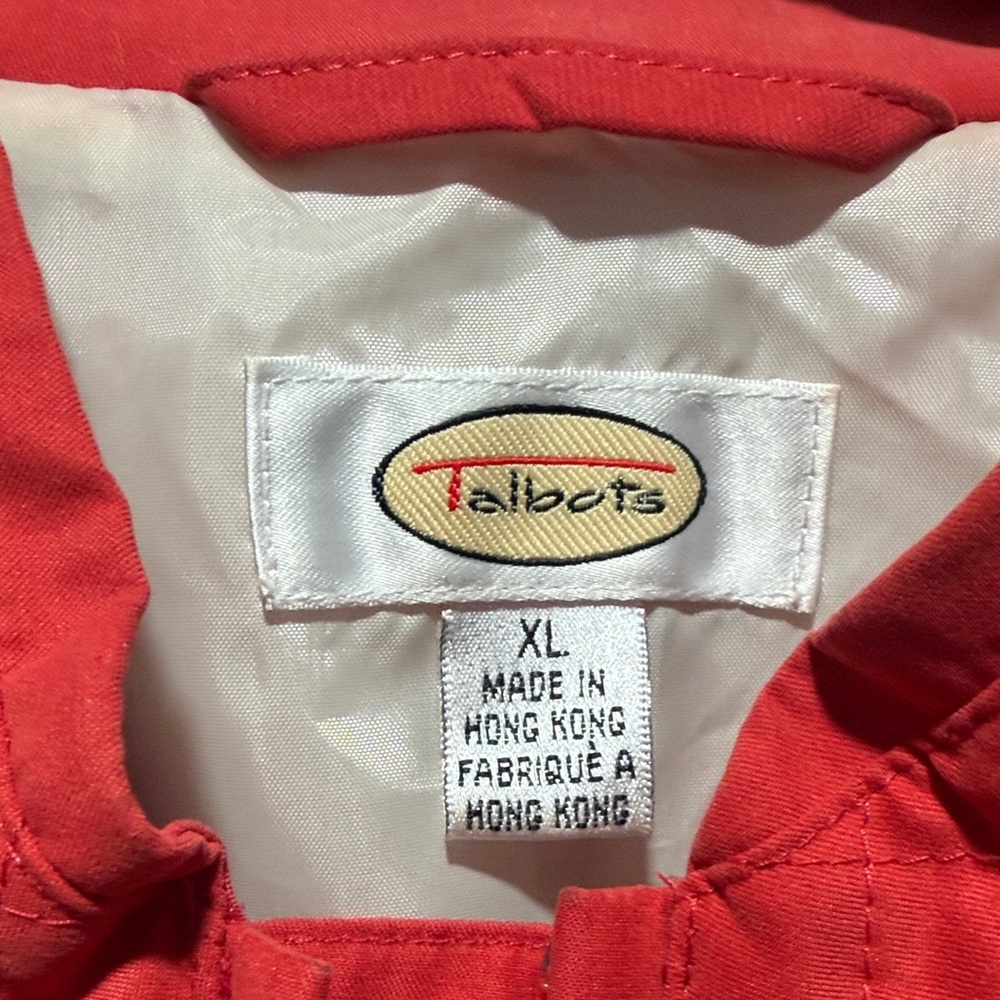 Talbots Dark Coral Quilted Vest Jacket‎ Woman’s Size XL - Picture 2 of 5